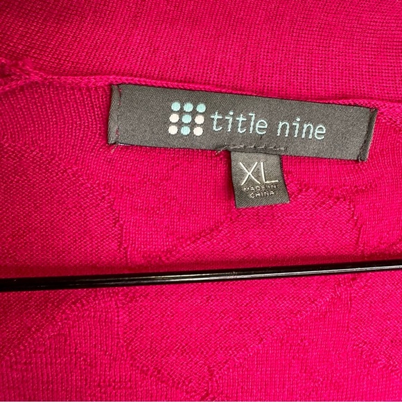 Title Nine Pink Open Front Lightweight Wool Cardigan Sweater Size XL - Picture 6 of 8